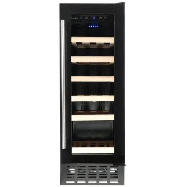 Amica Awc300Bl 30Cm Freestanding 19-Bottle Black Wine Cooler 1