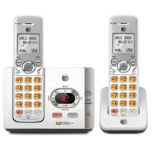 At&T Dect 6.0 Cordless Phone System With 2 Handsets – Model At&T-441116 1