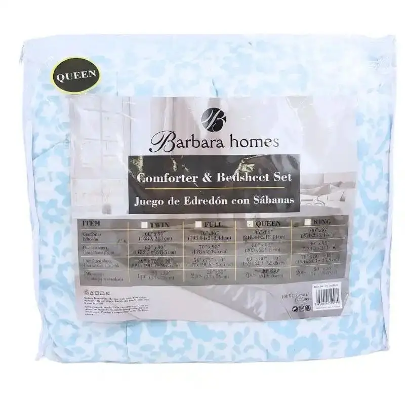 Barbara Homes Queen-Size Comforter & Bed Sheet Set – 5-Piece Collection 1