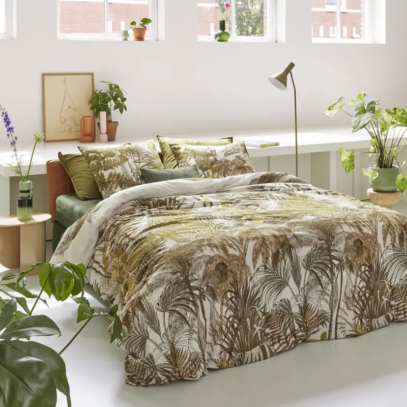 Bedding House Caribe Ochre 100% Cotton Quilt Cover Set – King 1
