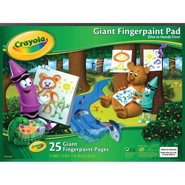 Crayola Giant Fingerpaint Pad – Bound, Oversized Sheets For Mess-Free Creativity 1