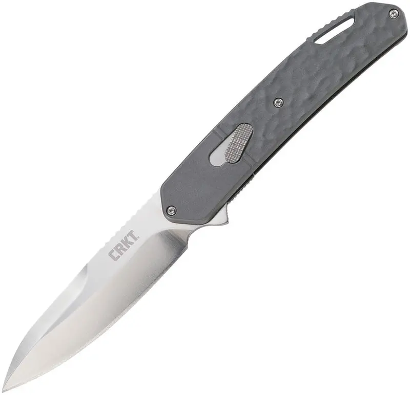 Crkt Bona Fide Linerlock Knife – Silver Aluminum Handle 1