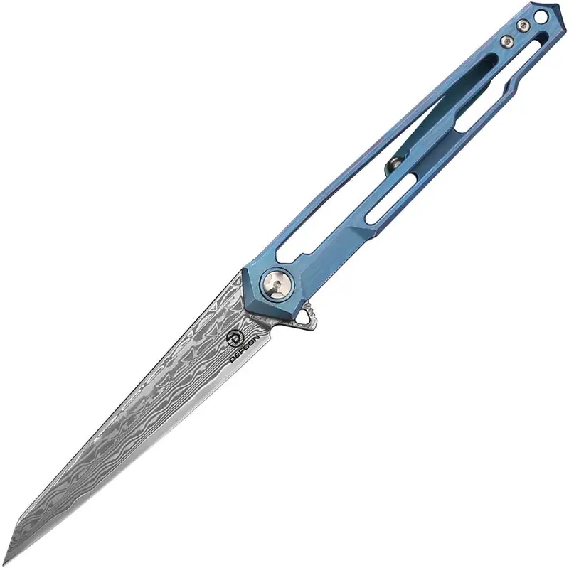 Defcon Peregrine Framelock Knife – Blue Anodized Frame 1