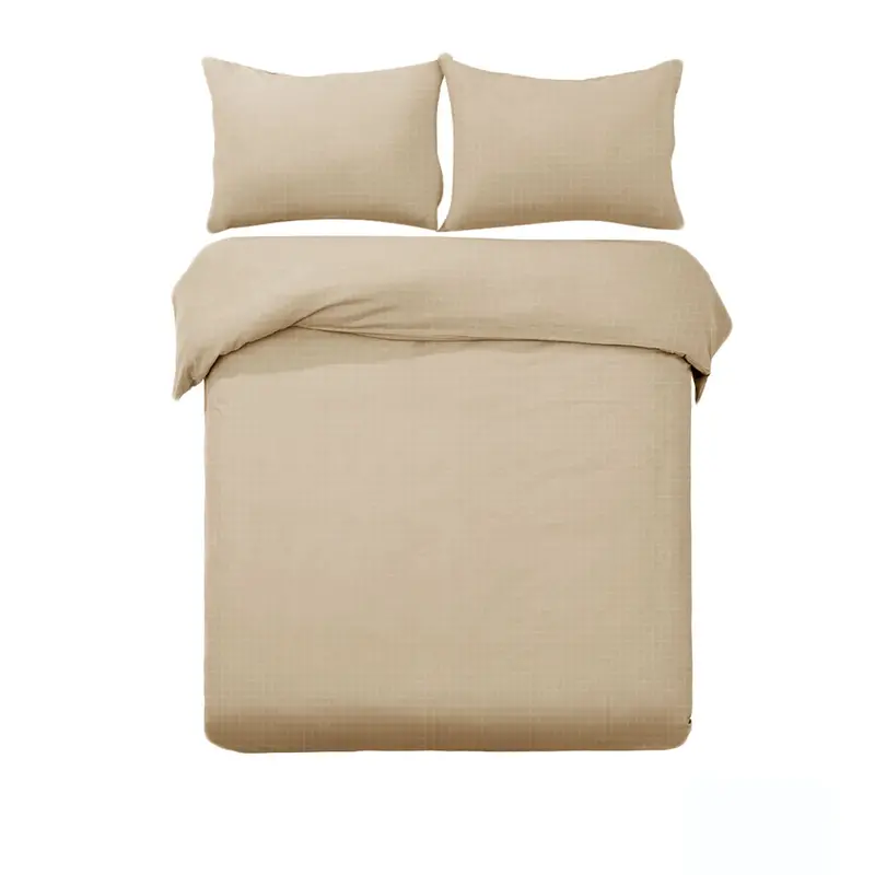 Designer Selection Ascot Embossed Quilt Cover Set – Latte, King Size 1