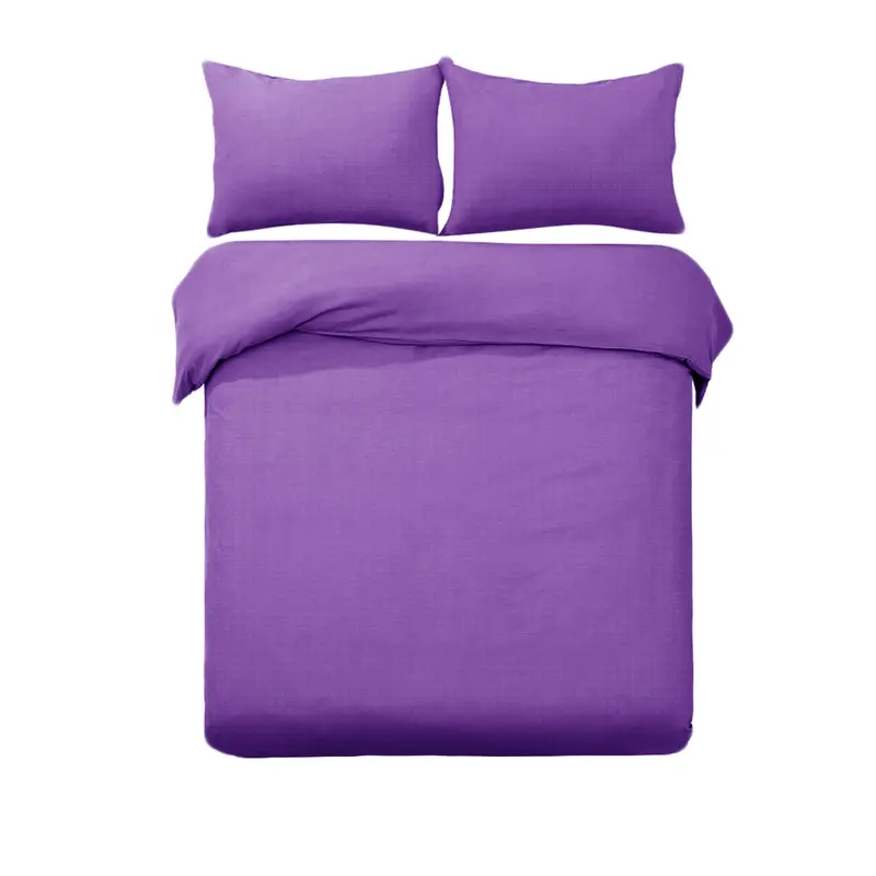 Designer Selection Denver Embossed Quilt Cover Set – Purple, King Size 1