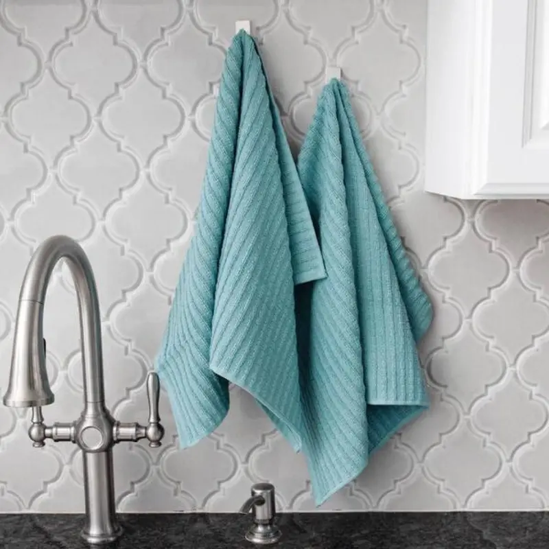 Dew-Tone Kitchen Towel – Light Gray Cotton Dish Cloth 1