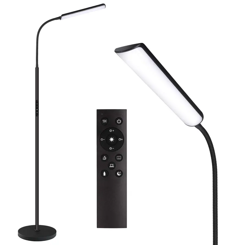Dimunt Adjustable Led Floor Lamp – 15W Dimmable Standing Light With 3000K–6000K Color Tuning, Touch + Remote Control, And 1-Hour Timer 1