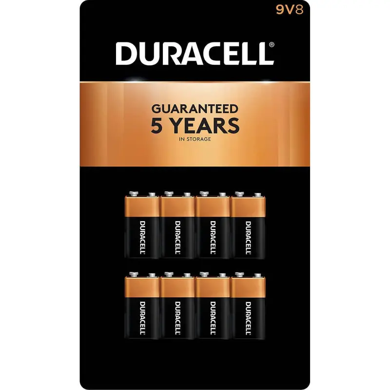 Duracell Coppertop 9V Alkaline Batteries (8-Pack) – Long-Lasting Power For Everyday Devices 1