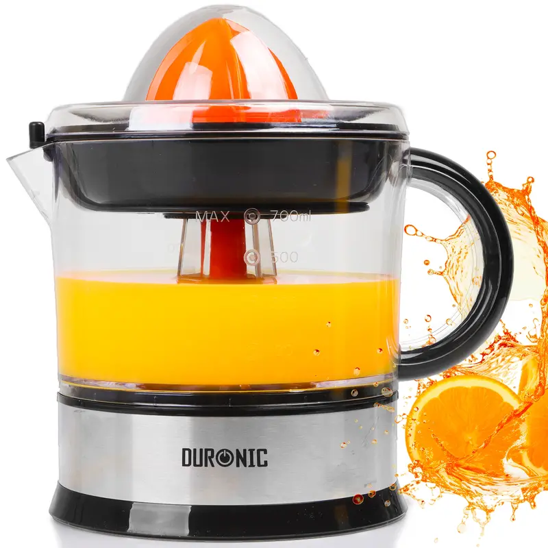 Duronic Je407 Compact Electric Citrus Juicer – 40W Adjustable Pulp Filter With Dual-Sized Cones For Lemons, Limes & Grapefruits 1