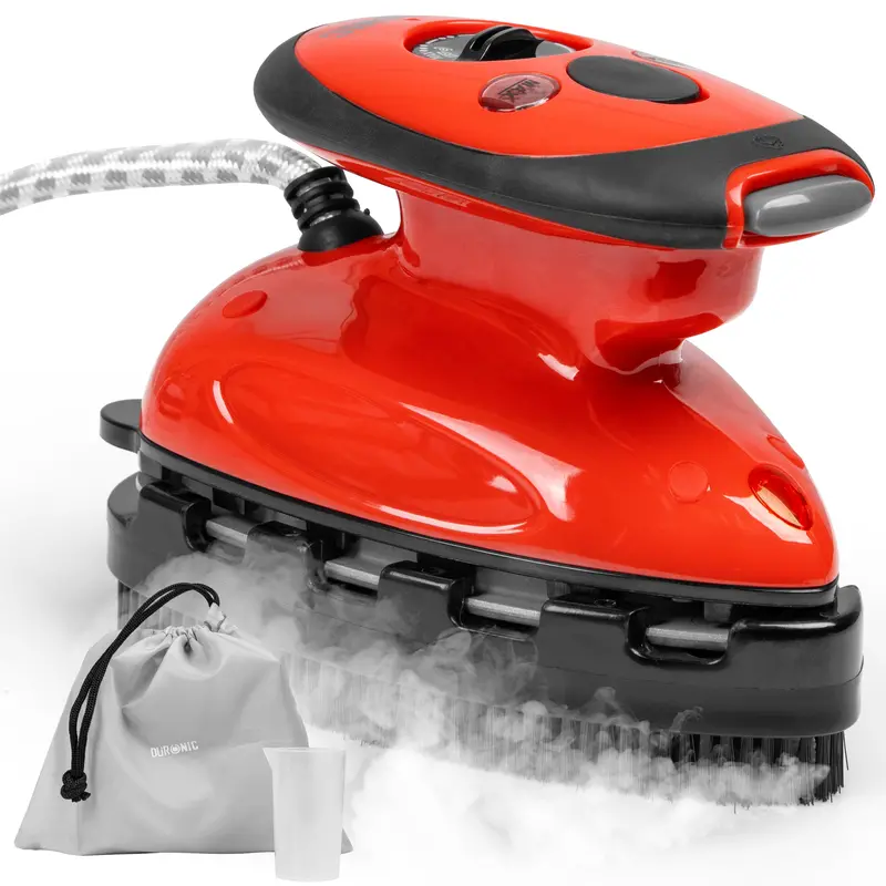 Duronic Si2 Rd Mini Travel Iron – 375W Portable Steam Iron With Adjustable Heat & 50Ml Capacity, Red Design 1