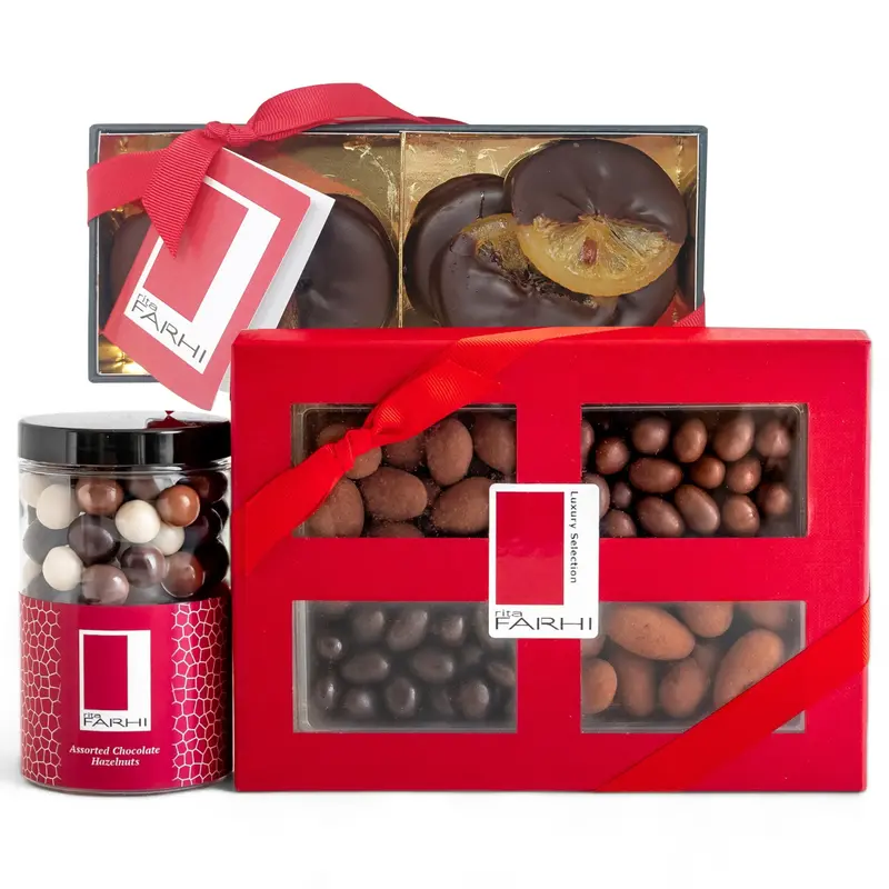 Gourmet Chocolate & Nut Gift Hamper – Luxury Treat Collection 1