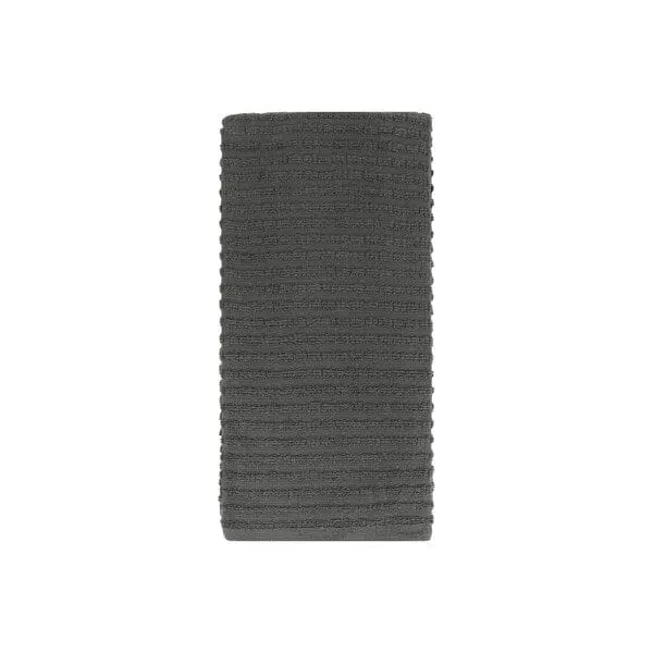 Graphite Gray Kitchen Towel – Textured Cotton Dish Towel 1