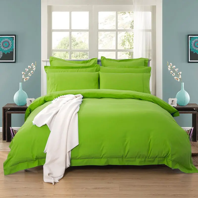Green Tailored Duvet Cover Set – King Size, 1000Tc 1