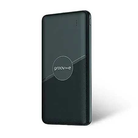 Groov-E Gv-Ch10000 10,000Mah Compact Black Portable Power Bank 1