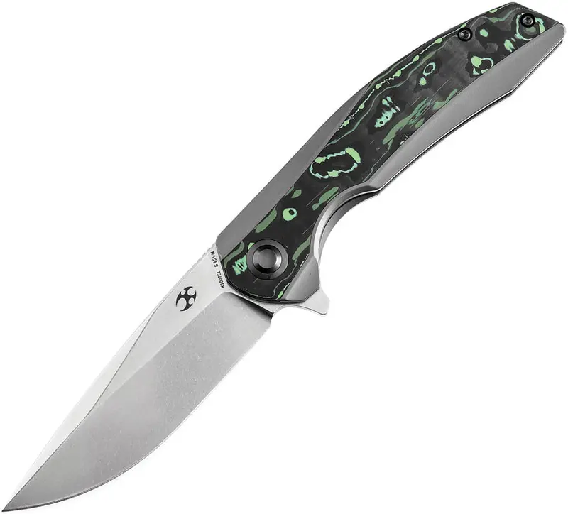 Kansept Accipiter Green-Anodized Framelock Edc Knife 1