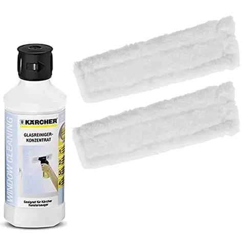 Kärcher Window Vac Cleaning Kit – Includes 2 Microfiber Pads + 500Ml Rm500 Detergent 1