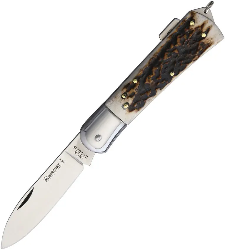 Mercury Hunting Lockback Knife – Genuine Stag Handle 1