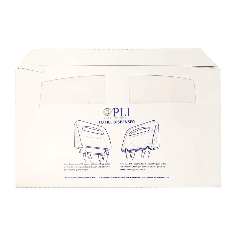 Pacific Link Imports Half-Fold Toilet Seat Covers – 250-Pack Premium Public Restroom Supplies 1