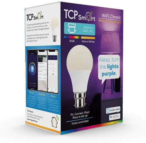 Tcp Smart Wi-Fi Bc/B22 9W Led Bulb – Tunable White & Colour-Changing 1