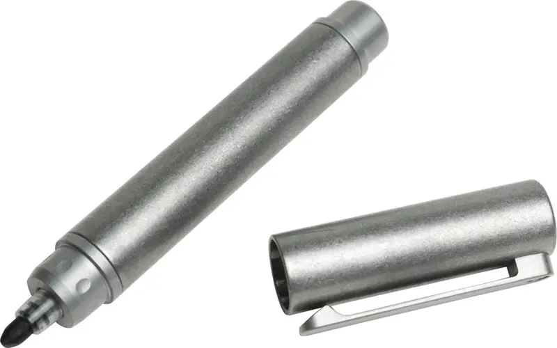 Tec Hi-Markr Titanium Pocket Clip – Stonewashed 1
