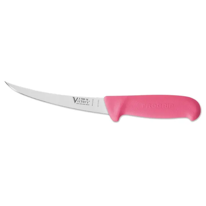 Victory 15Cm Curved Flexible Pink Progrip Fillet Knife 1