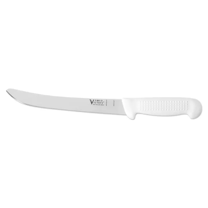 Victory 22Cm Wide-Blade Filleting Knife With White Plastic Handle 1