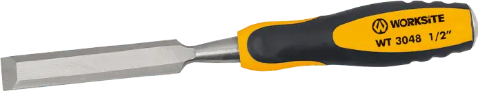 Worksite 1" Heavy-Duty Flat Chisel – Polished Steel Woodcarving Tool With Ergonomic Hardwood Handle 1